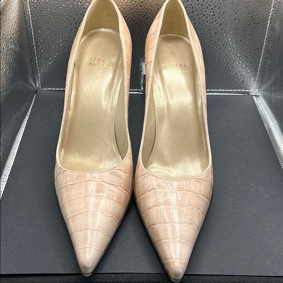 Stuart Weitzman Shoes - Stuart Weitzman pink leather heels, 8.5